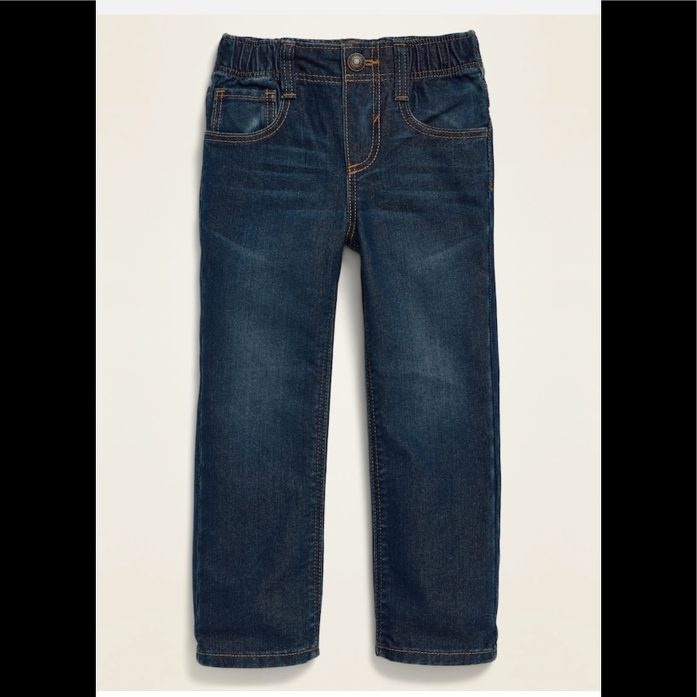 Straight unisex pull on jeans for toddler size 4 T
